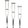 Muletas de acero inoxidable, muletas dobles de aleación de aluminio para axilas, andador de rehabilitación, muletas médicas antideslizantes ajustables de múltiples velocidades