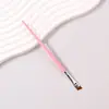 Pincel Delineador de Ojos Tipo Hoja Cabeza Plana Ultra Fina Pincel Delineador Oblicuo Fino Herramientas de Belleza Portátiles Pincel Negro