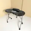 Set de mesa para uñas con patrón de aspiradora multifuncional mesa para uñas negra plegable centro comercial salón de uñas mesa para uñas