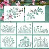 Ventas Directas de Fábrica Plantilla de Pintura Recortada para Mascotas Plantilla de Pintura de Flores de Primavera y Hierba Tablero Auxiliar de Copia para Niños