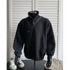 Nova Blusa de Moletom Masculina Estilo Americano com Meio Zíper e Gola Alta, Peso Pesado, Corte Solto, Par, Jaqueta Moderna de Alta Qualidade para Homens