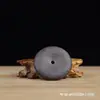 Colgante de llavero con hebilla de seguridad de madera pulida a mano de sándalo verde argentino, sándalo rojo lobular, sándalo sanguíneo