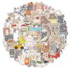 60 adesivos de grafite de animais fofos de chinchila sul-americana com desenho animado para decoração faça você mesmo, capa de guitarra e telefone, adesivos à prova d'água
