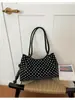 Bolso de mano/hombro tipo tote casual de moda coreana para el día a día 2026, lunares, capacidad grande, nuevo