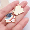 Accesorios para Joyería DIY Aleación Esmalte Temporada de Graduación de 100 Puntos Gorra de Graduación Estudiantil Colgante de Ramo Colgante para Mochila Teléfono