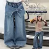 Pantalones vaqueros de primavera y otoño para niña 2026 nuevo estilo coreano casual para niños de talla mediana y grande con bajo acampanado transfronterizo