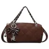 Bolsa de Mão Elegante Simples com Corrente de Diamantes Feminina 2026 Novo Estilo de Verão Versátil Diário Uma Alça Ombro Transversal