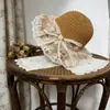 Chapéu de Palha com Renda de Margarida para Mulheres, Chapéu de Praia com Aba Larga, Chapéu de Sol de Verão, Chapéu Estilo Férias, Chapéu de Sol Estilo Pastoral