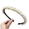 Diadema Trenzada de Tela Versátil Coreana para Mujer para Lavarse la Cara, Diadema Fina, Pinza para el Cabello, Goma para el Cabello, Diseño de Corona Alta para Hacer que la Cara Parezca Más Pequeña