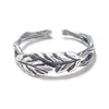Anillo de Pareja de Roble y Kapok Anillo Abierto Personalizado Retro Tendencia de Moda Anillo de Pareja Anti-Plata Tailandesa