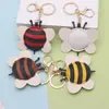 Lindo Dibujo Animado Insecto Cuero Abeja Colgante Decoración Creativo Pequeño Regalo Colgante Accesorio para Mochila Llavero