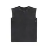 Camiseta sin mangas de algodón puro estilo americano 2026 para mujer, chaleco de marca moderno de corte holgado, lavado vintage, personalizable, venta directa de fábrica