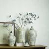 Botella de Cerámica de Jingdezhen Jarrón de Porcelana Azul y Blanca de Estilo Chino Nuevo Sala de Estar Mueble de TV Arreglo Floral Hidropónico Adornos de Tarro Decorativo Vintage