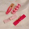 Presilha de Cabelo Rosa Fofa Infantil para Mulheres 2025 Nova Dopamina Franja Quebrada Presilha Lateral Pinça Bico de Pato Acessório de Cabeça