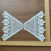 Triángulo de Encaje Bordado Soluble en Agua para Puño Blanco Adhesivo de Tela Triangular Simétrico DIY Hecho a Mano Hueco Accesorios de Encaje para Ropa