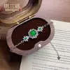 Nuevo Pulsera de Calabaza de la Fortuna de Jade de Espuma de Agua Natural Incrustado Estilo Chino para Mujer, Temática de Gato, Nicho, Versátil, Lujo Ligero, Joyería de Alta Gama