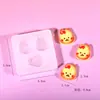 Juguete de Comida de Simulación Molde de Silicona Nariz Pequeña Mini Pastel Patita de Gato Pan Pegamento Molde de Pinza