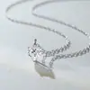Colar Clássico de Moissanita Diamantada em Formato de Coração Doce para Mulheres Prata de Lei S925 Joia de Prata de Luxo Leve de Alto Padrão Pingente de Amor Presente