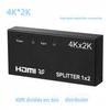 Cross-border Hot Selling HDMI One-in-Two Video Splitter One-in-Two-out 4K HD Splitter HDMI Splitter