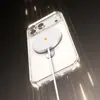 Funda de Soporte Invisible Adecuada para Apple 17 Pro Max, Funda Transparente con Soporte Magnético y Botón Dinámico para Cámara y Protección Antigolpes con Airbag