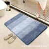Alfombrilla de baño gruesa transfronteriza, imitación cachemir, para inodoro, puerta de inodoro, absorbente de agua, antideslizante, alfombrilla para pies, alfombrilla degradada para el hogar