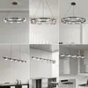 Lustre Minimalista Italiano para Sala de Estar Transfronteiriço, Luminárias Circulares Modernas Nórdicas de Linha Reta de Alta Qualidade Estilo Designer para Sala de Jantar e Quarto