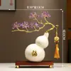 Adorno de árbol de cristal de calabaza de cerámica, una nueva decoración de estilo chino para gabinetes de TV y gabinetes de licores en la sala de estar, un regalo de alta gama para personas mayores y superiores
