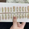 Esmalte de Uñas Verde Verano Ojo de Gato para Niñas, Uñas Postizas Frescas y Sencillas, Piezas de Uñas Terminadas, Uñas Pre-Hechas, Hechas a Mano, Efecto Iluminador