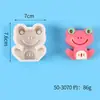 Molde de Silicone de Animal 3D Fofo Simulado para Bolo Cartoon DIY, Fondant e Velas