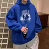 Sudadera con Capucha Transfronteriza para Hombre, Estilo Primavera y Otoño, Marca de Moda, Corte Holgado, Versátil, Estampado de Letras, Estilo Hong Kong, Chaqueta Casual y Elegante