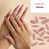 Uñas Postizas Largas Estilo Europeo y Americano Transfronterizo de Color Puro Escarchado para Usar al por Mayor Estilo Ins de Longitud Media t Uñas Postizas Piezas Terminadas de Arte de Uñas