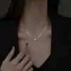 Colar de Luxo Leve de Alta Qualidade Versátil Corrente Tendência para Clavícula Feminina Borboleta Simples Nicho Temperamento de Alta Qualidade Corrente para Suéter Joia