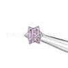 Aretes de Aleación de Titanio F136 Forma de Estrella con Circonia Aretes para Cartílago del Oído G23 Titanio con Rosca Interna Joyería para Piercing en Labio