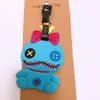 Etiqueta de equipaje de Stitch de orejas grandes y lindo de Star Baby, etiqueta con logo de equipaje de goma suave de PVC, colgante para tablero, colgante de embarque