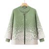 Ropa para Mamá Nueva Conjunto de Dos Piezas Otoño e Invierno Mujeres de Mediana Edad y Mayores Prendas de Punto Tejidas Ropa de Abuela Camisas Pequeñas Engrosadas