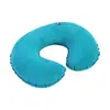 Almohada Portátil en Forma de U para Viajes en Avión Siesta en la Oficina Simple y Fácil de Guardar Protección para el Cuello de PVC Flocado Engrosado Almohada Inflable para el Cuello