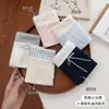 Calcinha feminina estilo girlie com blocos de cor, algodão puro, antibacteriana 10A, entrepernas estendido, tamanho grande, respirável, amigável à pele, modelo de cobertura total