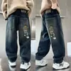 Pantalones Vaqueros para Niños, Estilos de Otoño e Invierno, Ropa Nueva de Otoño, Pantalones de Forro Polar para Niños Medianos y Grandes, Pantalones Largos para Niños, Venta al por Mayor y Dropshipping de Pantalones para Niños