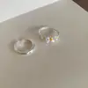 Anel de flor de gardênia estilo simples minimalista anel ajustável para mulheres 2026 novo item quente anel do dedo indicador