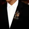 Broche de Textura Retro Transfronterizo Europeo y Americano Dibujos Animados de Animales Alas Corsage Pin Estilo Palacio Accesorios para Hombres