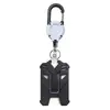 Chaveiro Portátil de Corda de Aço para Escalada ao Ar Livre Fivela de Puxar Clipe Porta-Cartão de Identificação de Mochila Fivela de Alta Elasticidade