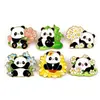 Flores de Dibujos Animados Personalizadas, Broche de Aleación de Bambú Verde, Lindo Panda Forma de Tesoro Nacional para Mochila, Insignia para Ropa, Accesorios Versátiles