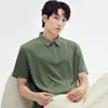 Promoção Zero Sensação Malha Waffle Sem Costura Lapela Leve para Negócios Camiseta Polo Masculina Verão Manga Curta Top Casual