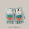 Guantes Infantiles Kuromi para Bebés, Guantes Gruesos de Invierno para Niñas de Medio Dedo y Cinco Dedos para Niños, Cálidos y Lindos Sanrio