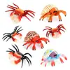 Set de 7 Piezas de Figuras Realistas de Cangrejo y Cangrejo Ermitaño PVC Modelo de Vida Marina Juguetes Educativos de Animales Marinos para Niños Decoraciones de Criaturas Marinas para Niños