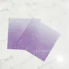 Novo Conjunto de Louças de Festa com Gradiente Roxo Descartável Prato de Papel Brilhante com Glitter Mesa de Festa de Aniversário