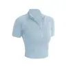 Ropa de entrenamiento con media cremallera para mujer, camiseta de manga corta, top deportivo para correr, secado rápido, transpirable, ropa de yoga, ropa de entrenamiento, primavera y verano