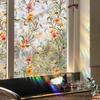 XC3027 Pegatina de Ventana de Vidrio con Flores Pequeñas de Colores Adhesivo Estático Colorido para Ventana con Luz Solar Decoración del Hogar Pegatina de Pared Se Puede Cortar