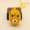 Bolsita de Huevo Dibujos Animados Tejida a Mano de Lana Pequeña Amarilla Bolsa de Huevo Festival del Bote del Dragón Principio del Verano Red de Huevo Pez Dorado Producto Terminado para Niños Colgante al Cuello