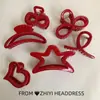 Pinza Avanzada Ankora Roja Agarre Rojo Internet Rojo 2024 Temperamento Pinza para Cabello Adorno para la Cabeza Combinación con Todo Pinza de Tiburón